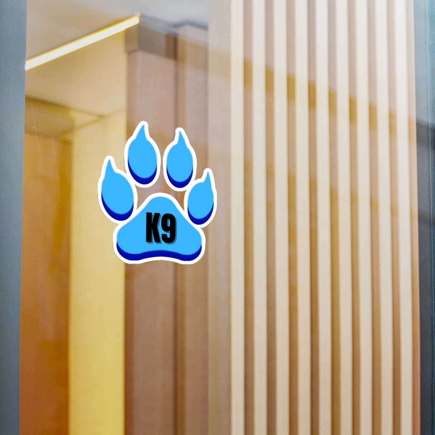 Blue K9 Paw Print Sticker