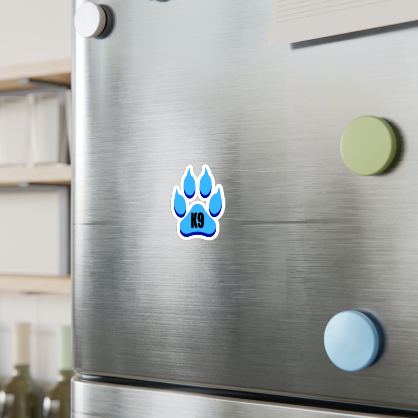 Blue K9 Paw Print Sticker