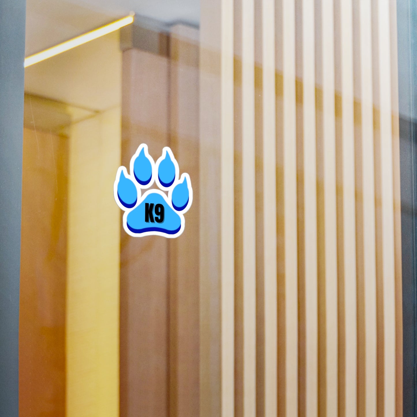 Blue K9 Paw Print Sticker