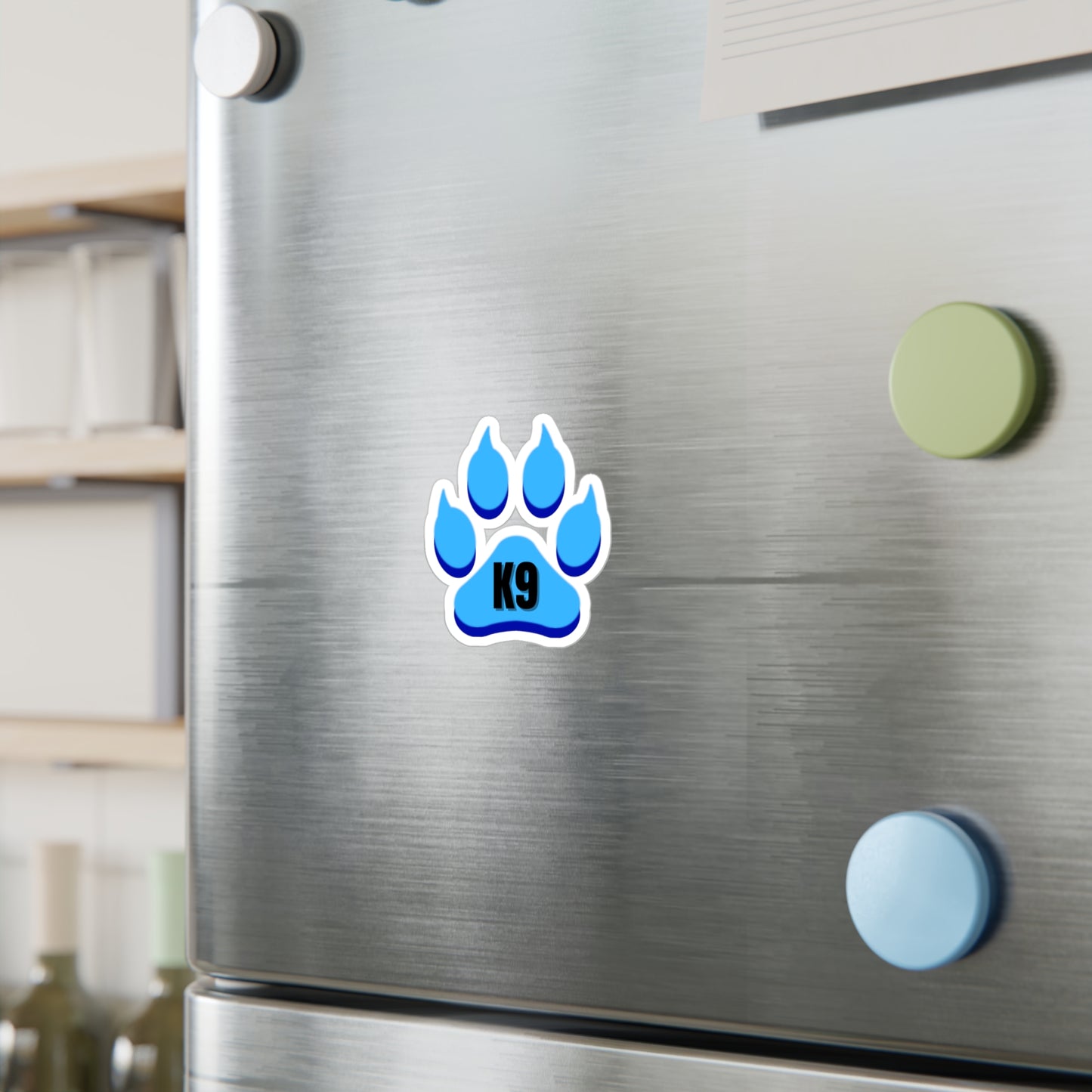 Blue K9 Paw Print Sticker