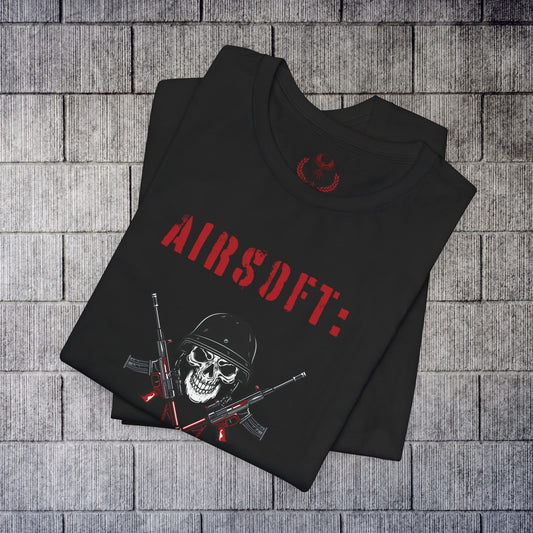 "Airsoft Skull Unisex Tee" - bold design for hardcore players