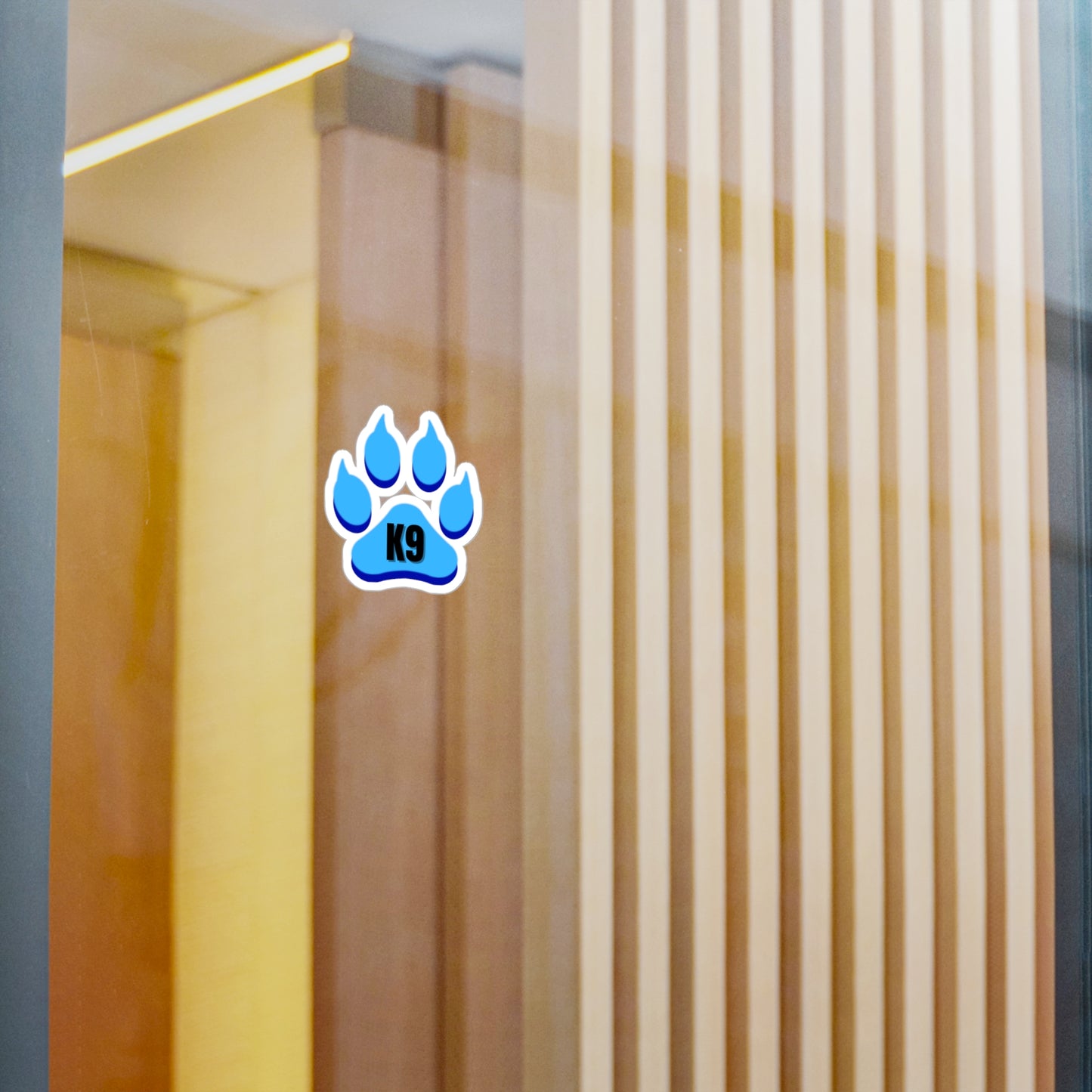 Blue K9 Paw Print Sticker