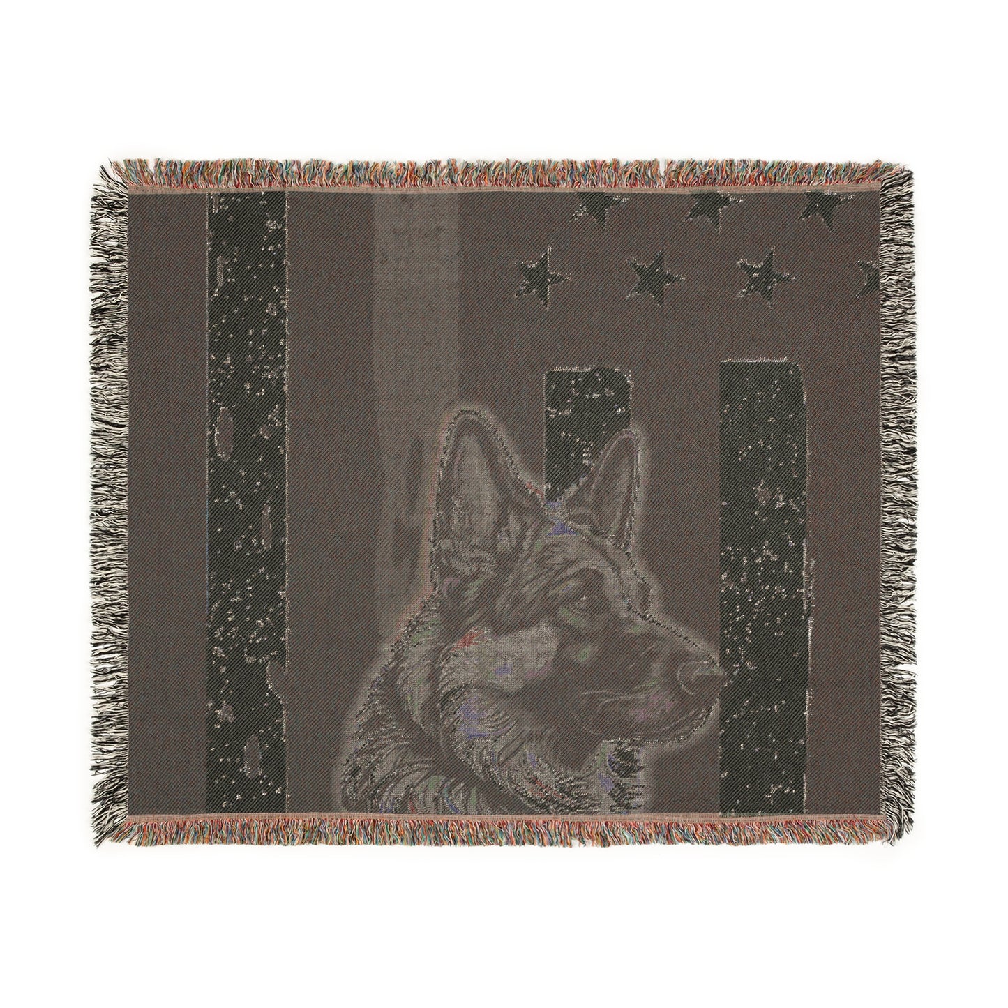 K9 Thin Blue Line Woven Blanket