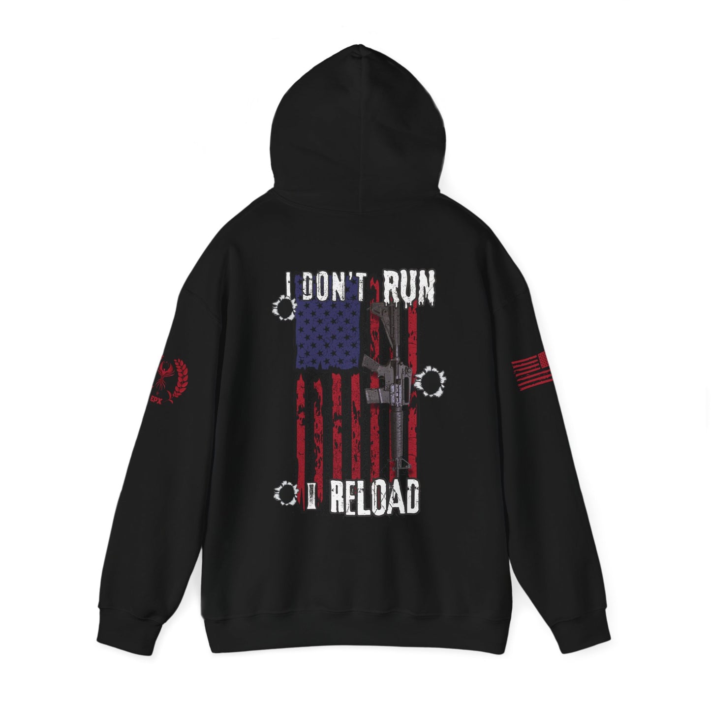 Black I Dont Run, I Reload Unisex Hoodie