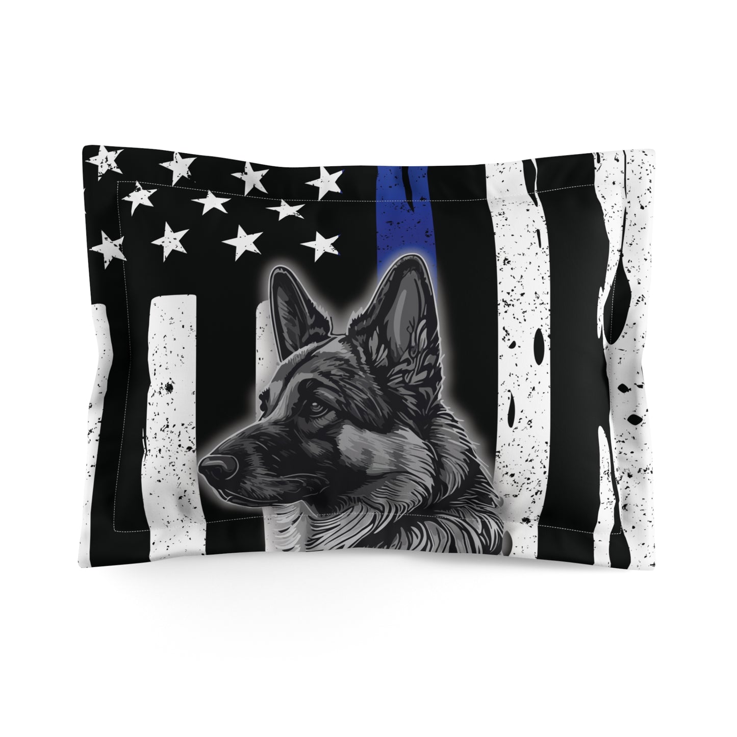 K9 Thin Blue Line Pillow Sham