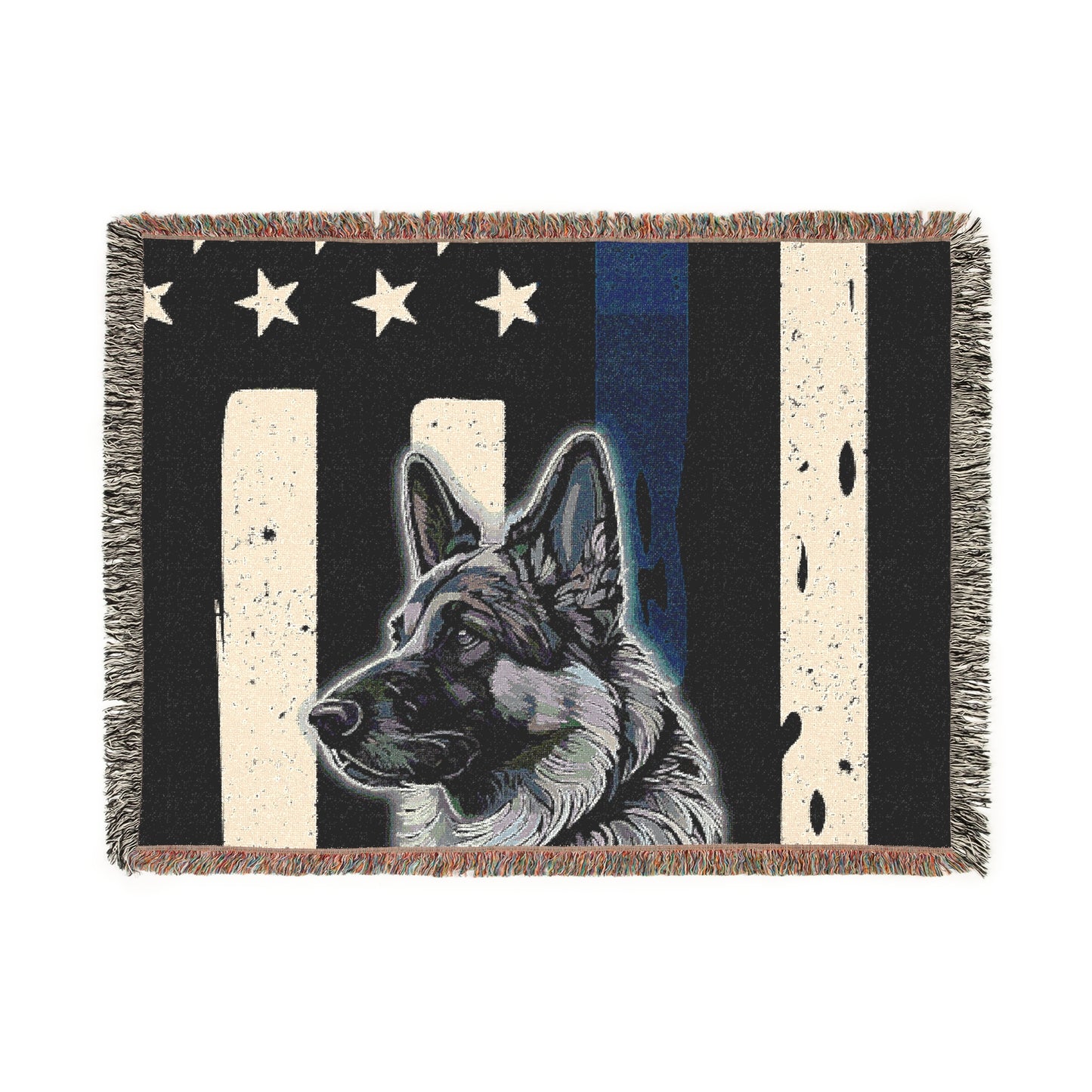 K9 Thin Blue Line Woven Blanket