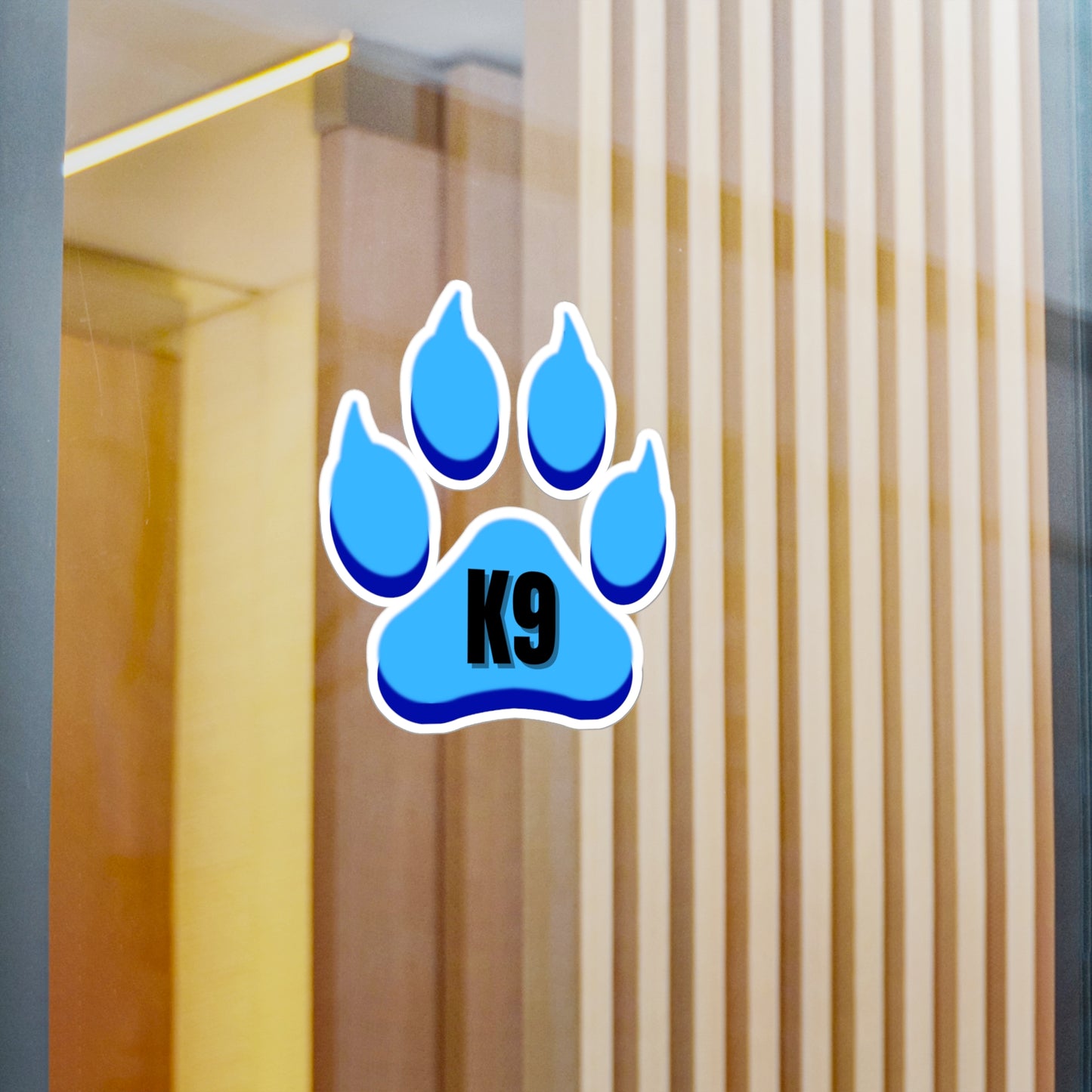 Blue K9 Paw Print Sticker