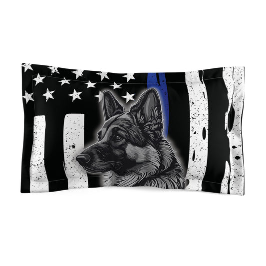 K9 Thin Blue Line Pillow Sham