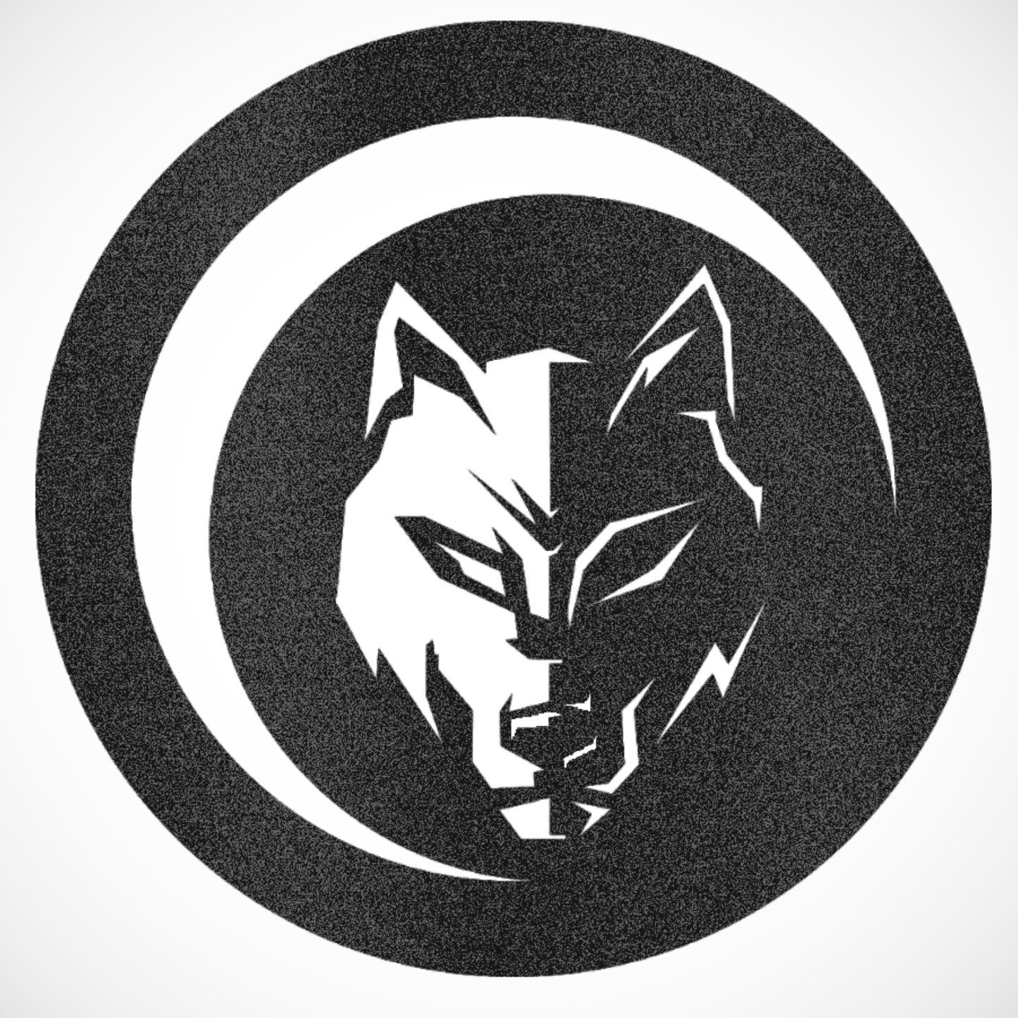 Wolf Moon - round metal wall art