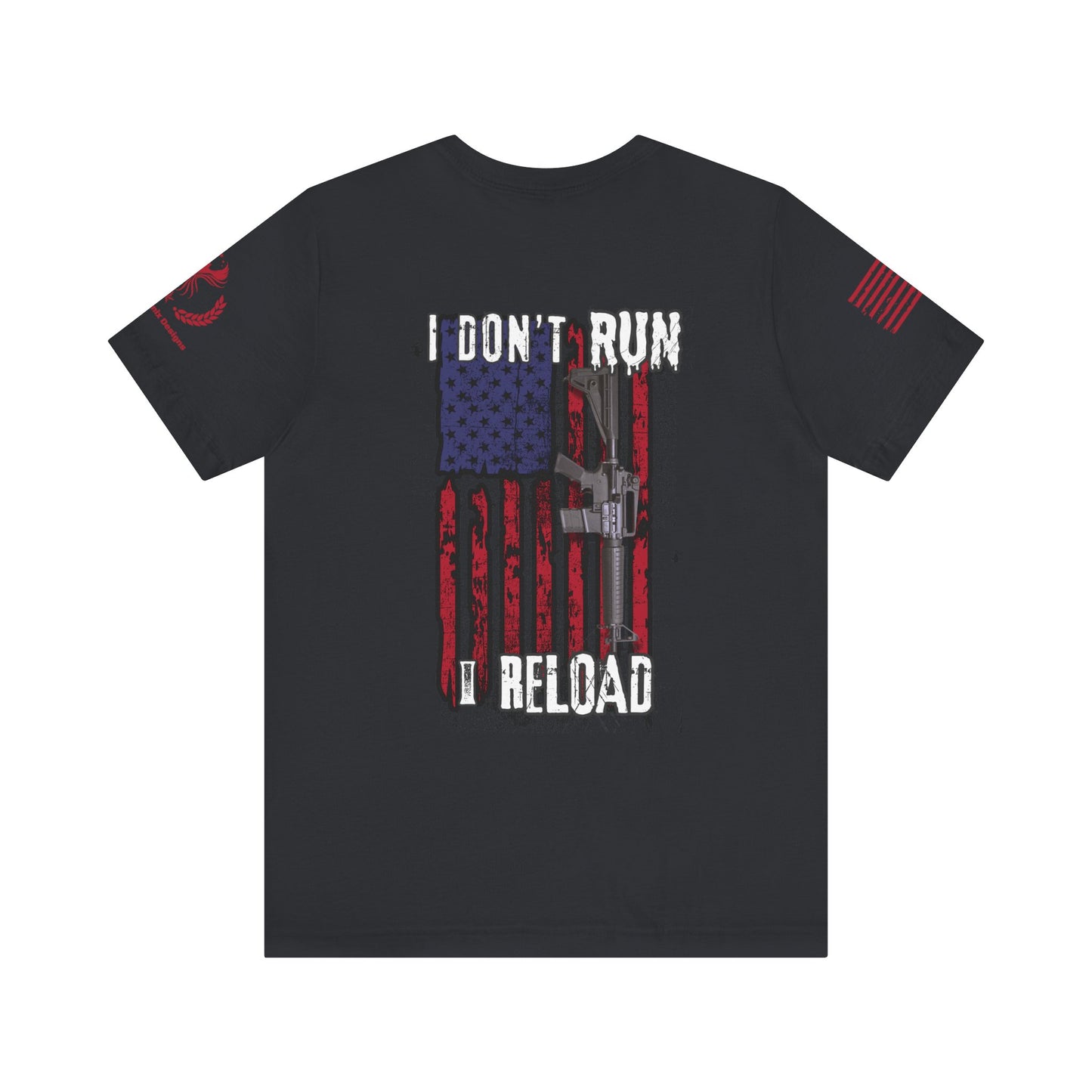 I dont run, i reload - black unisex tee