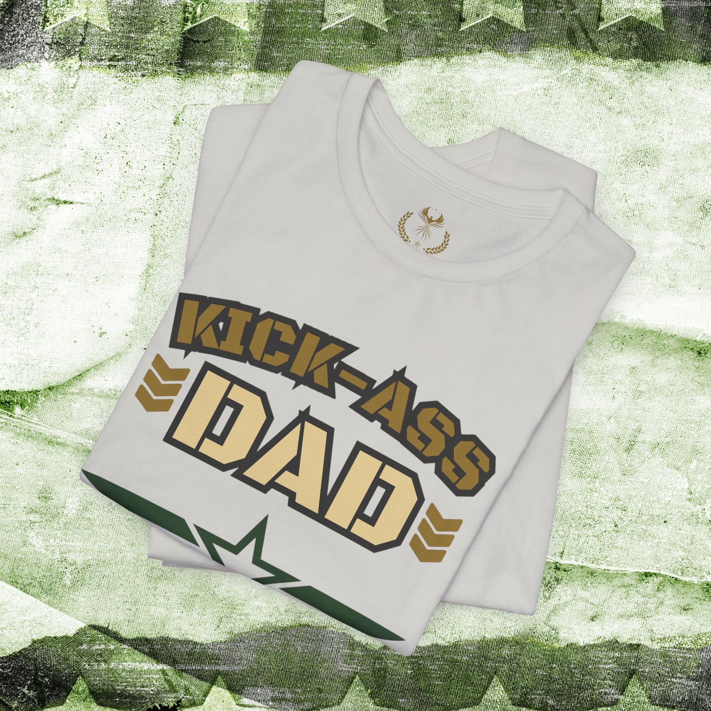 Kick-Ass Dad Tee - Army Trained, Kid Approved