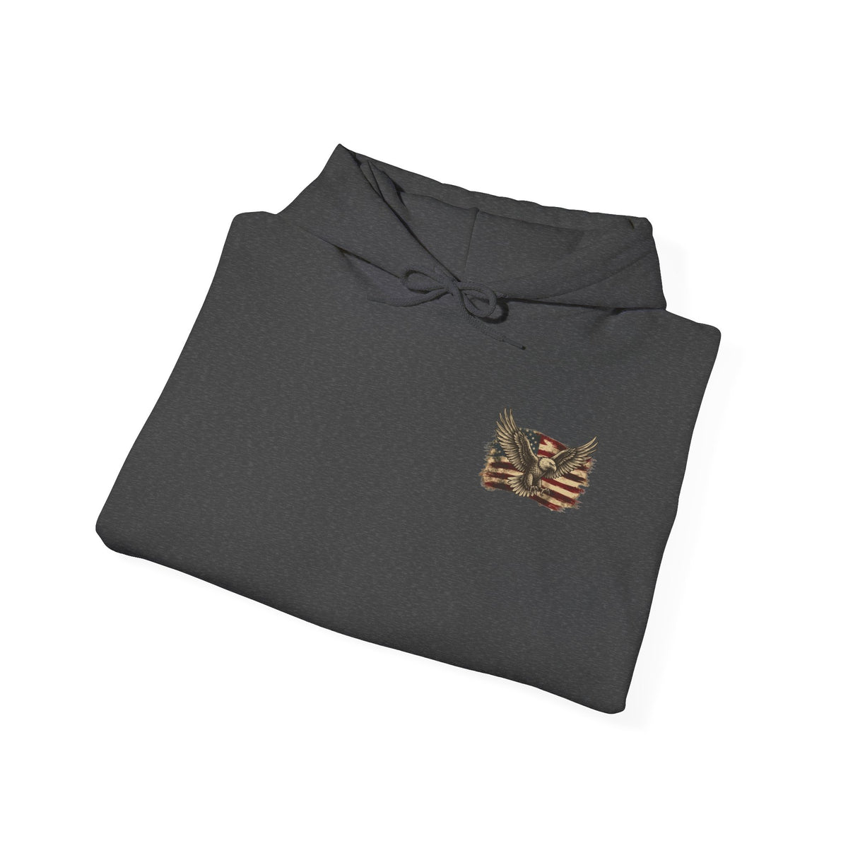 Patriotic Eagle Hoodie - "If You Don’t Like This Flag, Feel Free To Leave" Back Print