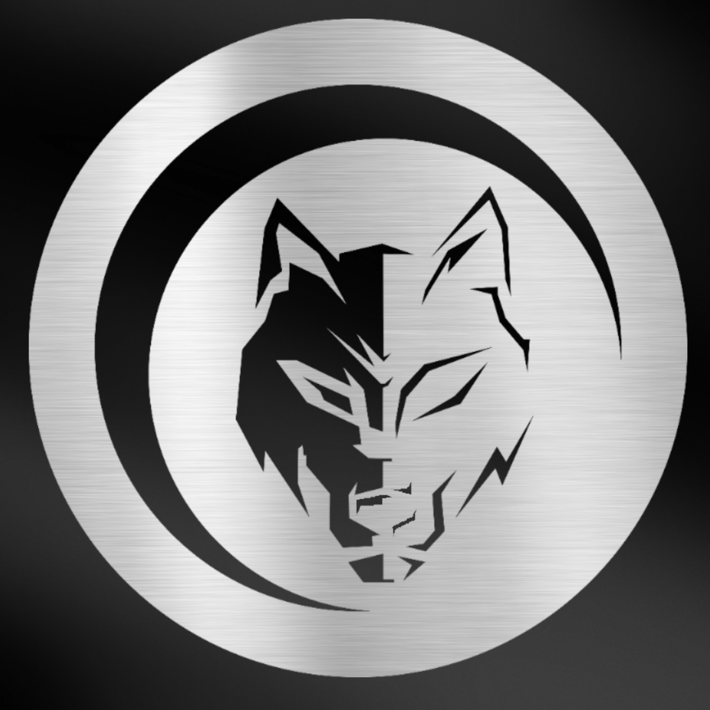 Wolf Moon - round metal wall art