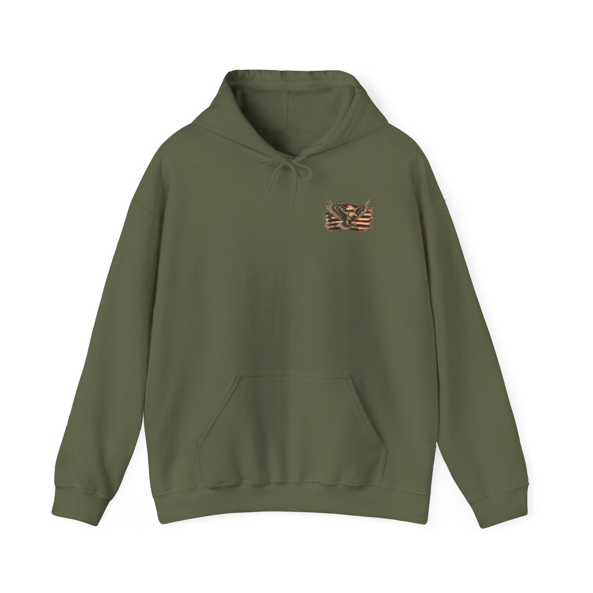 Patriotic Eagle Hoodie - "If You Don’t Like This Flag, Feel Free To Leave" Back Print