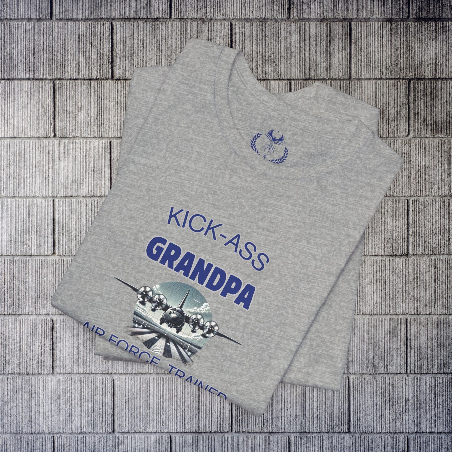 Kick-Ass Grandpa Tee - Air Force Trained, Kid Approved