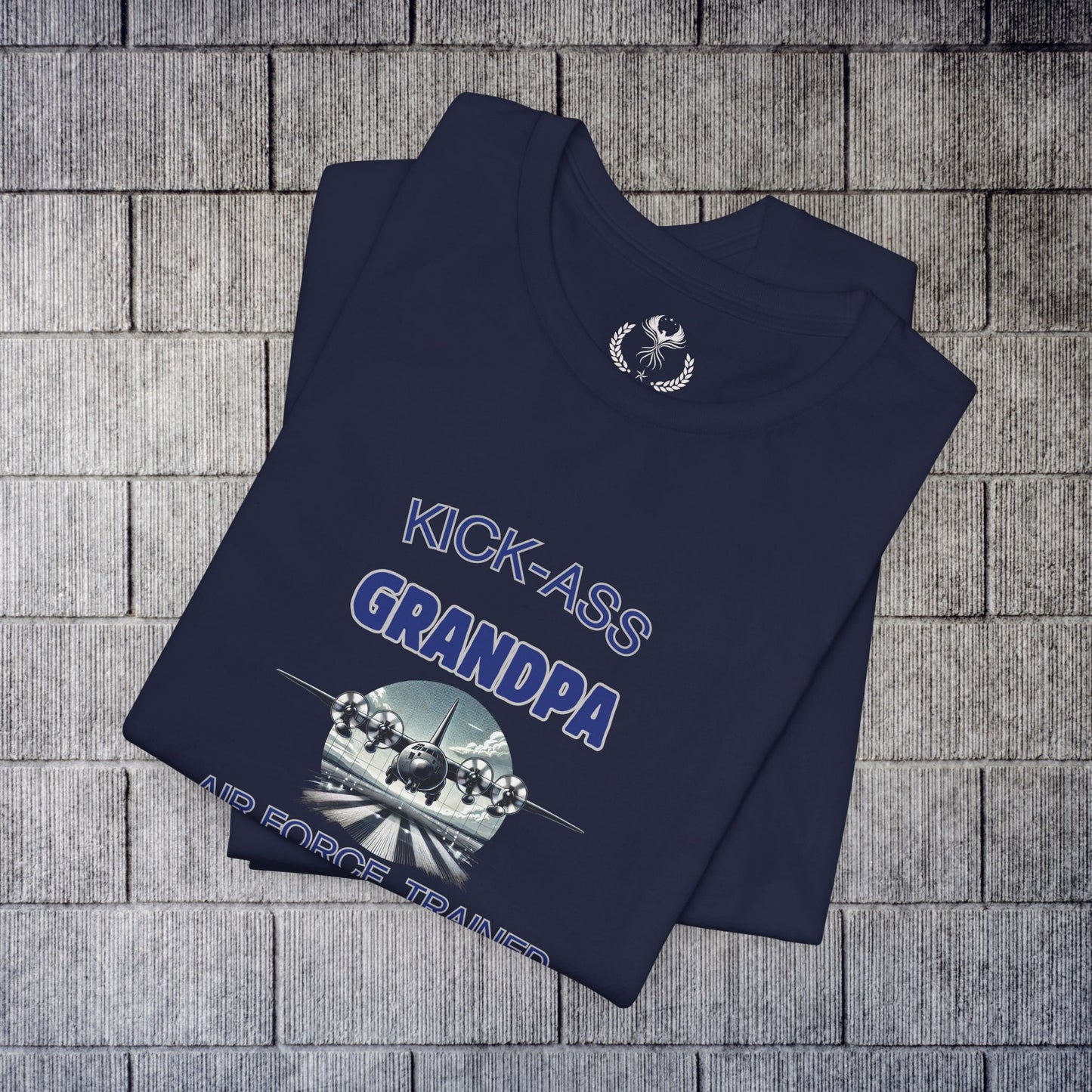 Kick-Ass Grandpa Tee - Air Force Trained, Kid Approved