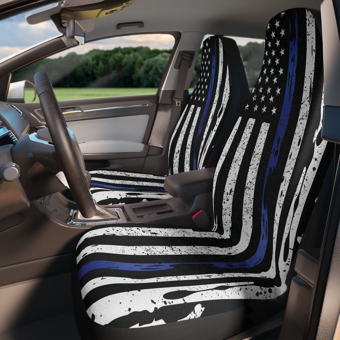 American Thin Blue Line Car Seat Covers - Set of 2