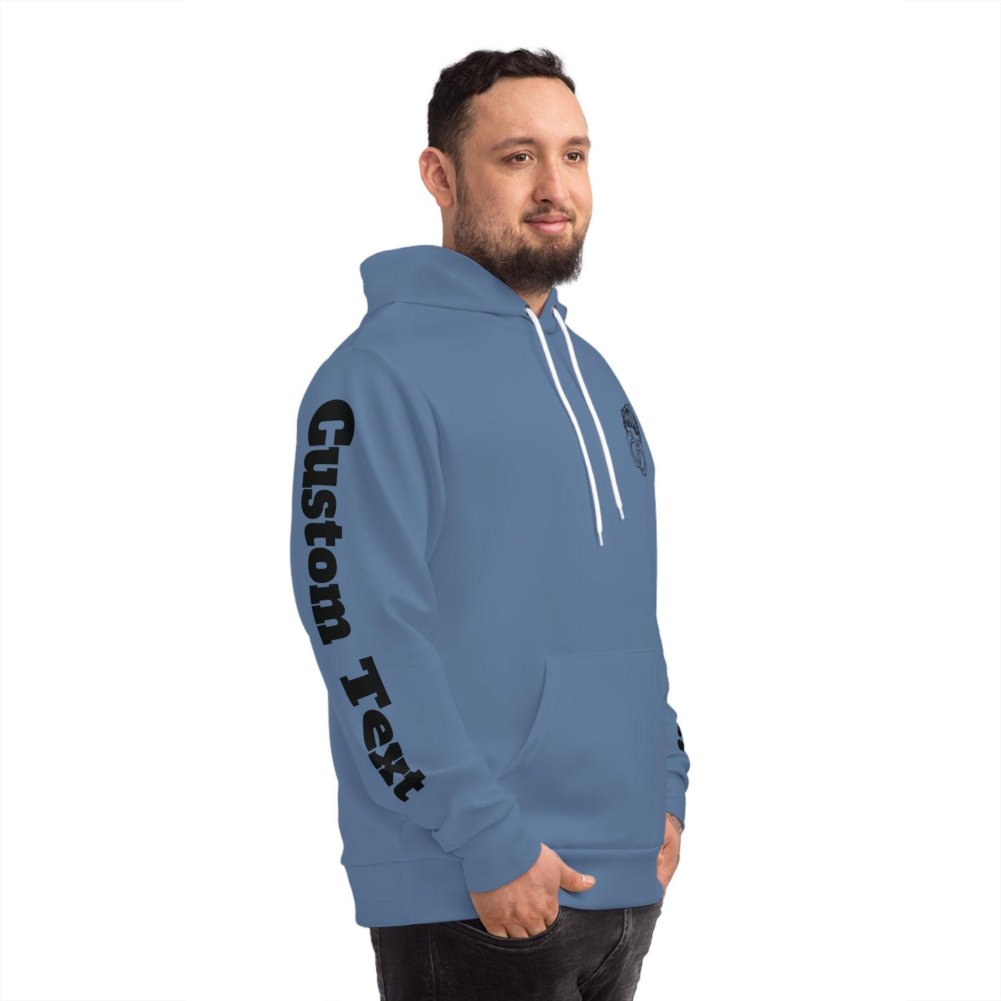 Customizable Blue Protect and Serve hoodie