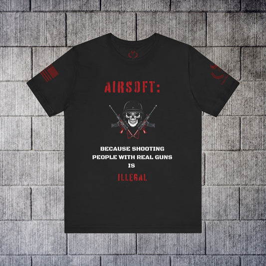 "Airsoft Skull Unisex Tee" - bold design for hardcore players