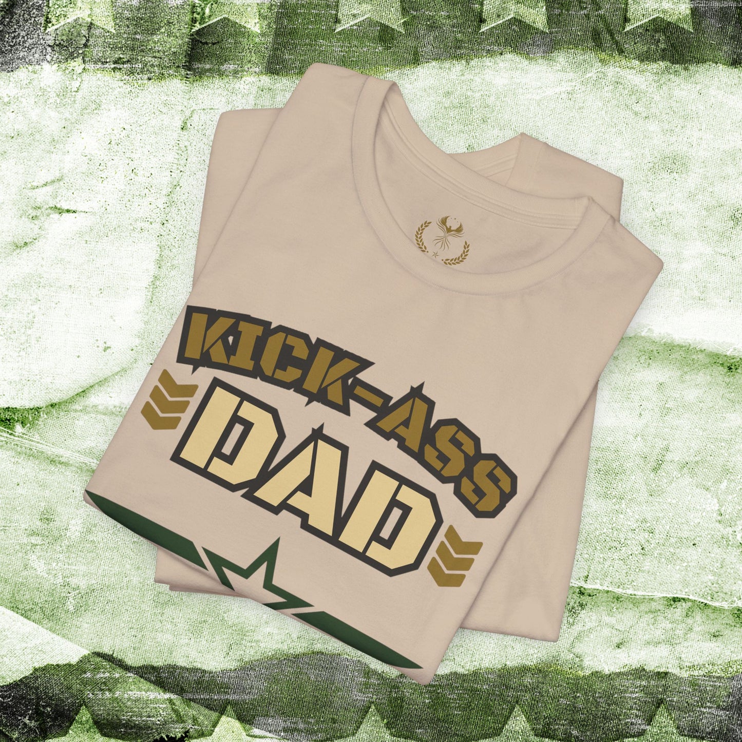 Kick-Ass Dad Tee - Army Trained, Kid Approved