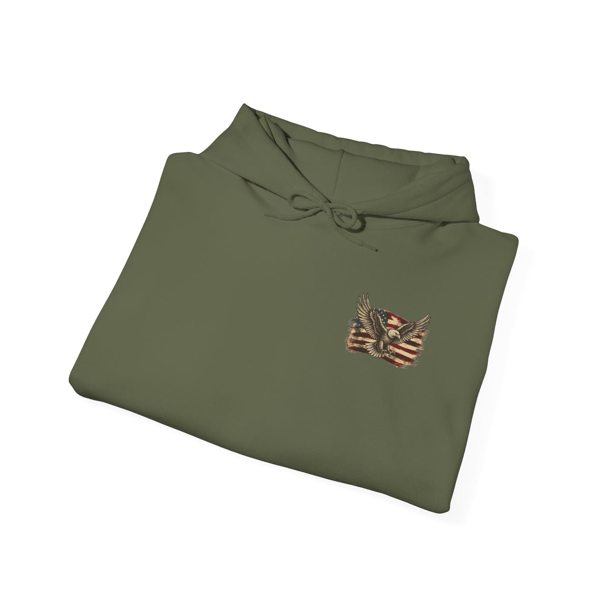Patriotic Eagle Hoodie - "If You Don’t Like This Flag, Feel Free To Leave" Back Print